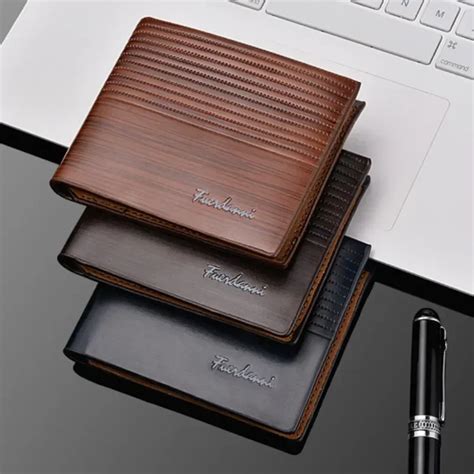 Vintage Men Leather Brand Luxury Wallet Short Slim Male Purses Money