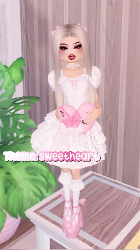 Dress To Impress Outfit Theme Sweetheart In 2024 Cute Outfits Barbie