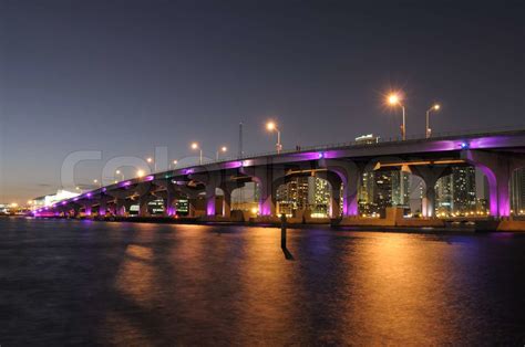 Bridge over the Biscayne Bay in Miami, Florida USA | Stock image ...