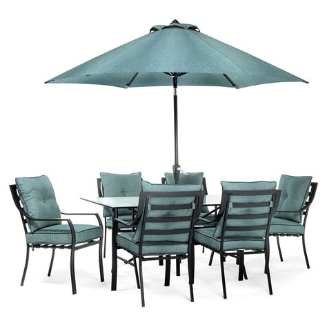 Hanover Outdoor Lavallette Table Umbrella, Ocean Blue - Walmart.com ...