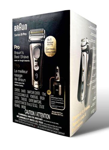 Braun Series 9 Pro 9477cc Electric Shaver With Powercase Black Silver