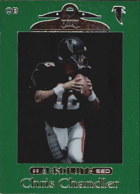 1999 Absolute Ssd Green Atlanta Falcons Football Card 5 Chris Chandler