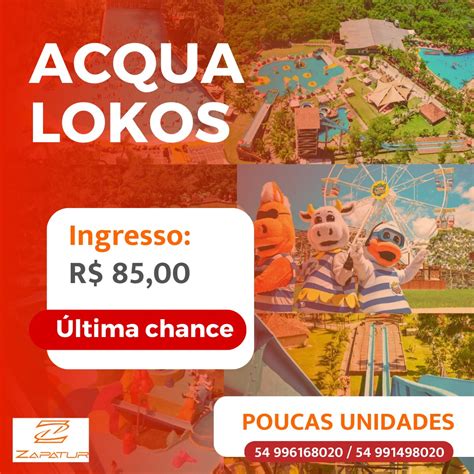 Ingresso Acqua Lokos Zapatur Viagens E Turismo Empresa De Viagens