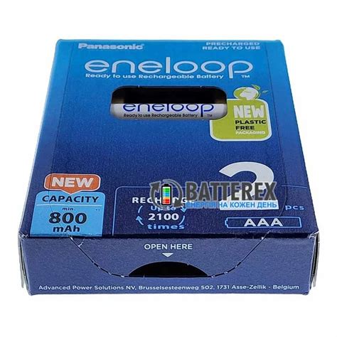 Aaa Panasonic Eneloop 800 Mah Bk 4mcde 2be Ecobox 2 аккумулятора в