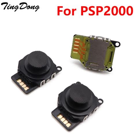 Tingdong 2 pçs preto 3d analógico joystick botão sensor módulo para psp