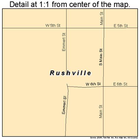 Rushville Nebraska Street Map 3142775