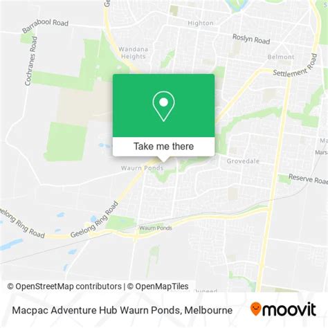 macpac adventure hub waurn ponds  bus  train