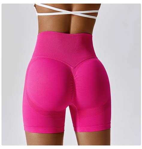 2023 High Waist Workout Yoga Leggings Seamless Fitness Butt Lifting Biker Pants Scrunch Butt