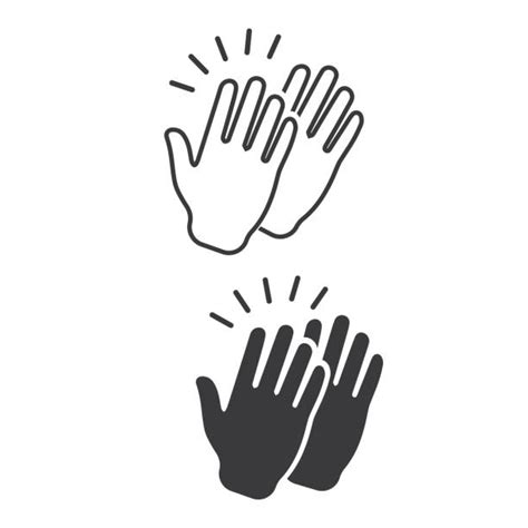 120 Applauding Human Hand Clapping Thank You Stock Illustrations