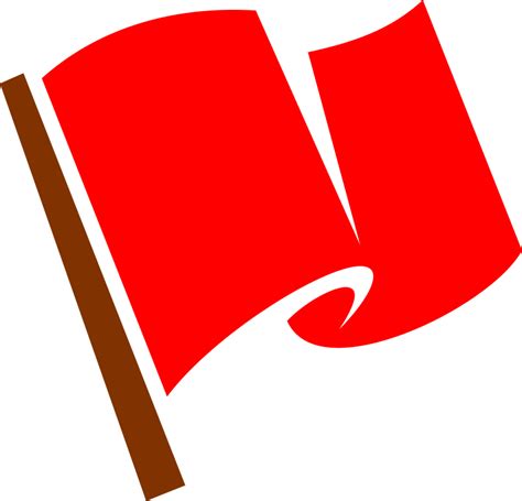 Waving Red Flag - Openclipart