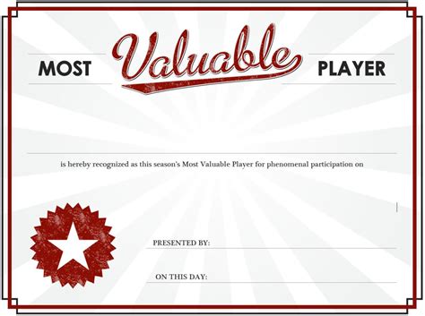 MVP Certificate Blank Template - Imgflip