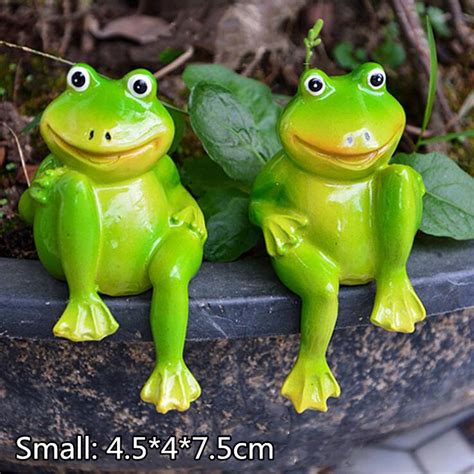 New Resin Sitting Frogs Statue Outdoor Frog Sculpture Garden