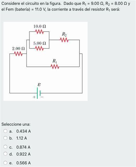 Solved Considere El Circuito En La Figura Dado Que R1 Chegg