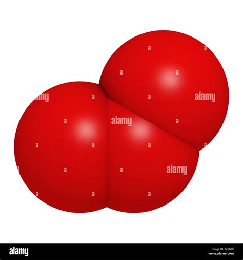 El Ozono O3 Trioxygen Molécula Estructura Química Los átomos Son Representados Como Esferas
