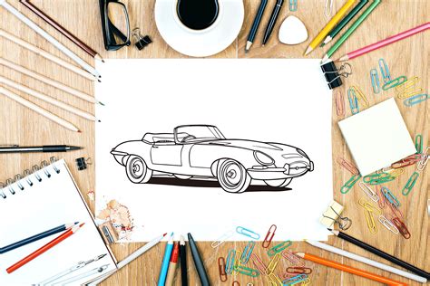 Classic Cars Coloring Book - Car Lovers Coloring Studio: Coloring Books and Pages for Vehicle ...