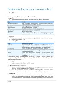 Peripheral Vascular Assessment