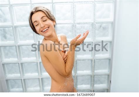 Beautiful Naked Woman Taking Shower Home Stock Photo Shutterstock