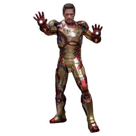 Iron Man Mark XLII 2 0 Deluxe Hot Toys MMS759D66 Iron Man 3 1 6 Figure