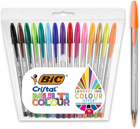 Bic Cristal Multicolour Bol Grafos De Punta Ancha Mm Ideal Para