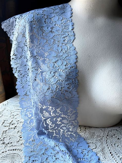 Periwinkle Blue Stretch Lace For Lingerie Headbands Garters Str Etsy