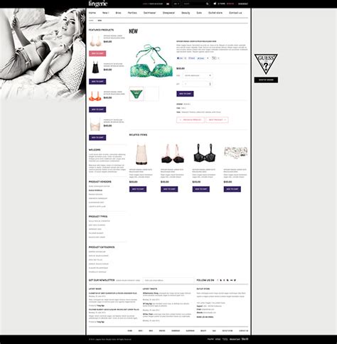 Lingerie Store Responsive Shopify Theme Instyle On Behance