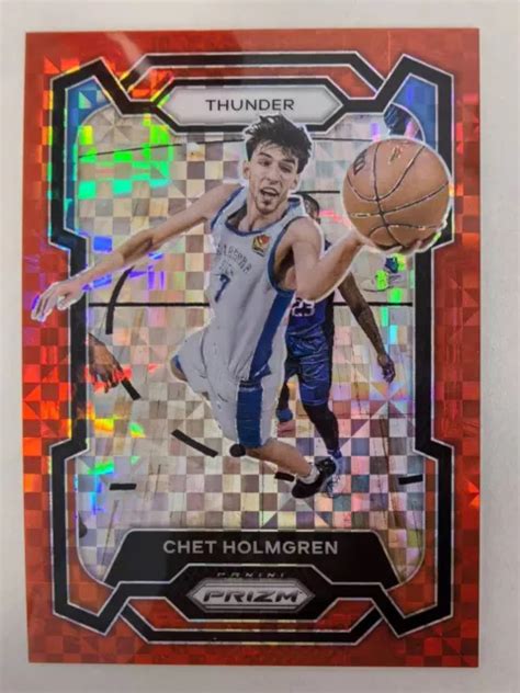 Panini Prizm Chet Holmgren Red Power No Zn Eur