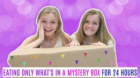 Eating Only What S In A Mystery Box For 24 Hours Challenge Jacy And