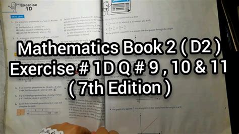 Mathematics Book 2 D2 New Syllabus 7th Edition Exercise 1 D Q