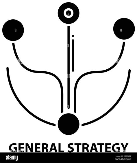 General Strategy Icon Black Vector Sign With Editable Strokes Concept Illustration Stock