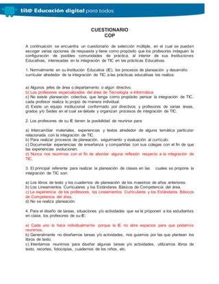 Cuestionario Cop Sesion 6 Momento 4 Sep 2 2015 Diligenciado PDF