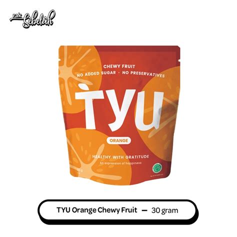 Jual Tyu Orange Chewy Fruit Gr Keripik Buah Jeruk Kering Shopee