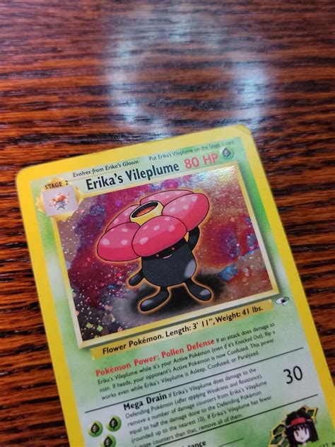 Erika S Vileplume Pokemon Tcg Gym Heroes Unlimited Holo Rare Mp