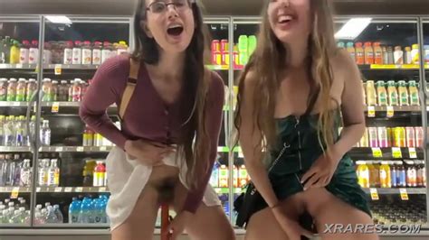 Two Teens Inserting Vegetables Into Hairy Pussy In Shop ThisVid