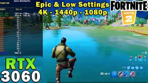 Fortnite RTX 3060 Ryzen 7 5800X 4K 1440p 1080p Epic Low