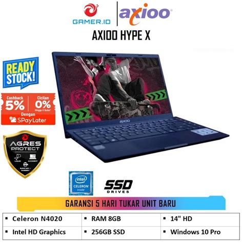 Jual Axioo Hype X Intel Celeron N Gb Gb Ssd Win Pro Hd