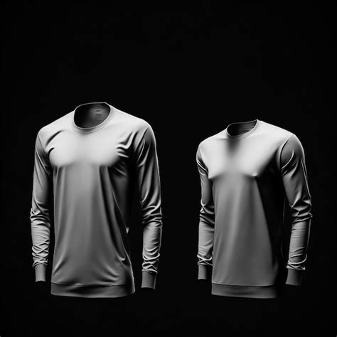 Premium Photo | Gray shirt template design and background black