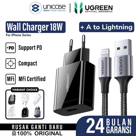 Jual Kepala Adaptor Ugreen Wall Charger Kabel Mfi For Iphone