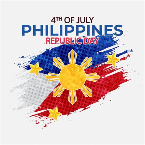 День республики филиппин иллюстрации фона | Премиум векторы