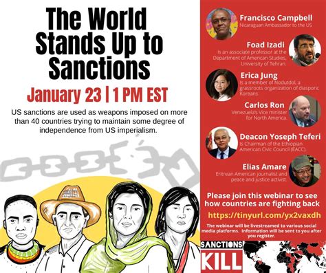 Save The Date January 23rd “the World Stands Up Against Sanctions