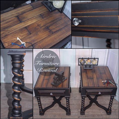 Antique Walnut End Tables With Class Black General Finishes Design Center