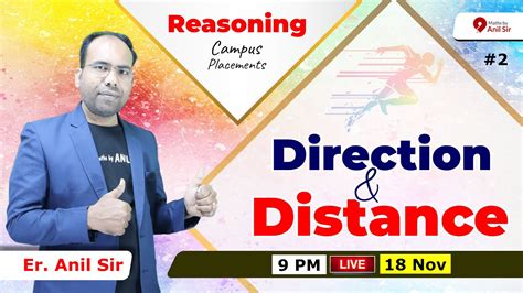 Direction And Distance 2 Direction Sense Reasoning By Anil Sir