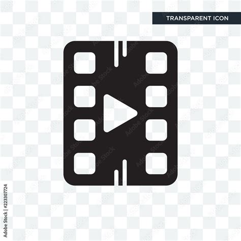 Video player vector icon isolated on transparent background, Video ...