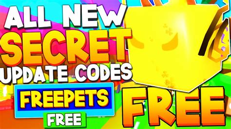 All New Free Secret Pet Update Codes In Bubble Gum Simulator Codes