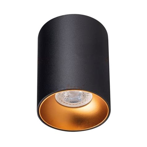 Spot plafond GU10 RITI Design Noir Doré