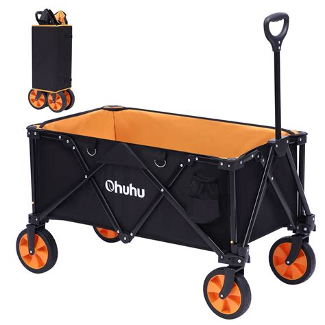 Buy Folding Trolley Collapsible Outdoor Wagon Cart On Wheels Ohuhu