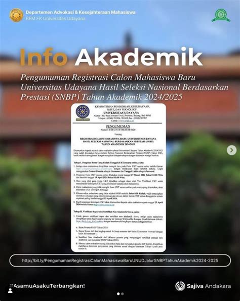 Registrasi Mahasiswa Baru Jalur SNBP 2024 2025 BEM FK UNUD