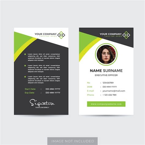 Premium Vector | Professional identity card template 