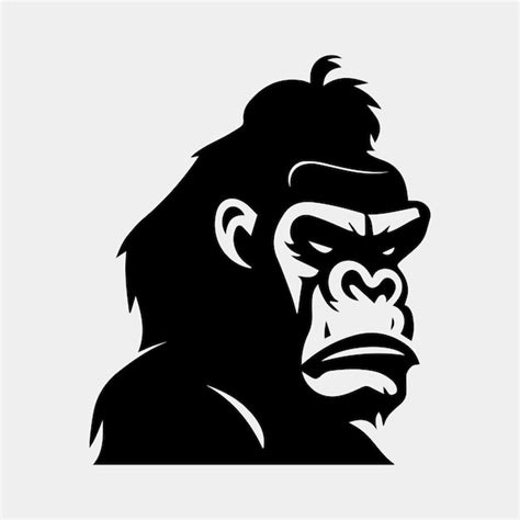 Premium Vector Angry Gorilla Symbol Silhouette Vector Design