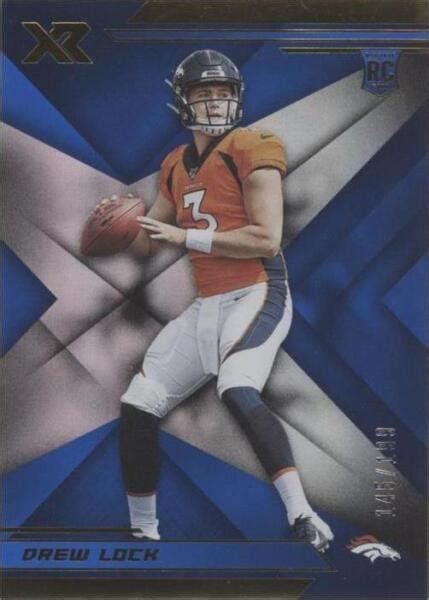 2019 Panini XR Rookies Blue 104 Drew Lock 199 RC For Sale Online