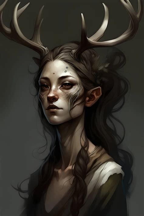 Deer Wendigo Human Woman Hybrid Semi Gallery Stablecog